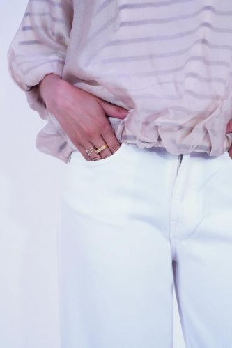 Jeans large écru DENIM STUDIO | Marine