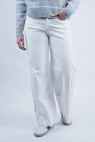 Denim Studio pantalon Blanc femmes (Pantalon large parfait - JUDE velours) - Marine | Much more than shoes