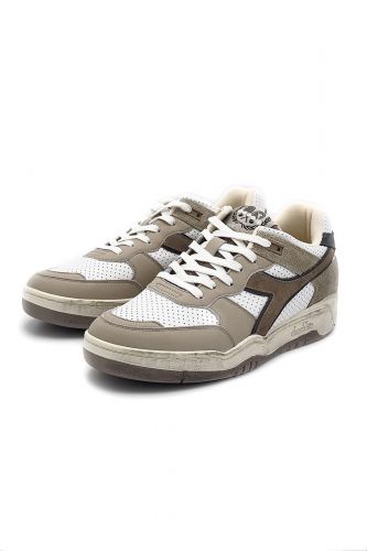 Diadora basket bas Beige hommes (Basse blanc & taupe patte teddy - 189903 beige/camel) - Marine | Much more than shoes