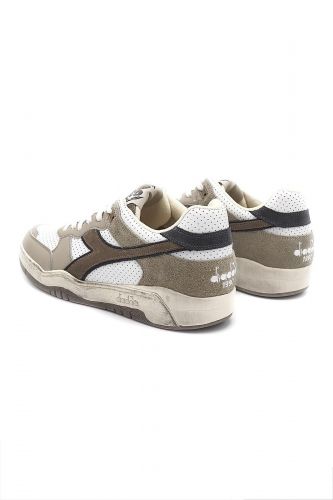 Diadora basket bas Beige hommes (Basse blanc & taupe patte teddy - 189903 beige/camel) - Marine | Much more than shoes