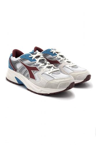 Baskets en cuir & nubuk blanc DIADORA |  Marine