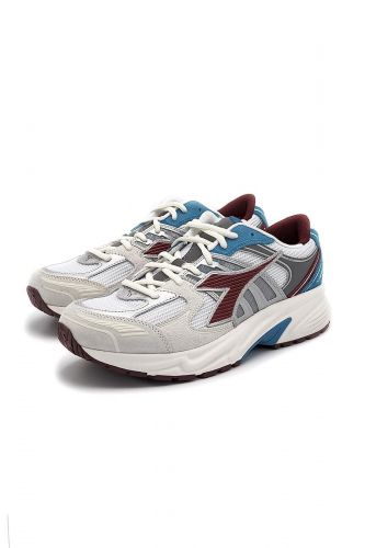Baskets en cuir & nubuk blanc DIADORA |  Marine