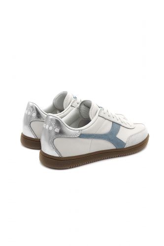 Diadora basket bas Blanc femmes (semelle fine côté ciel - TRAINER métal ciel) - Marine | Much more than shoes