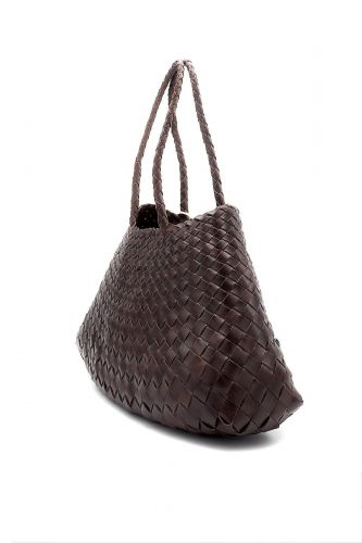 Dragon Diffusion sac Naturel femmes (Cuir tressé petit trapèze bruciato L: 32 - ROSANNA tressé brucciato natur) - Marine | Much more than shoes