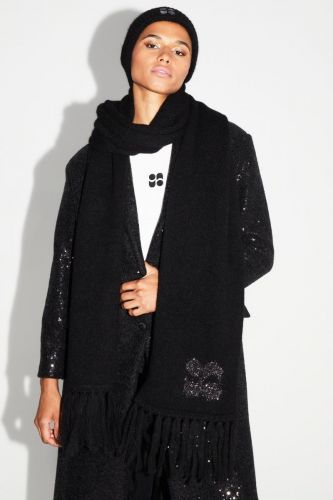 Echarpe noire avec logo IMPREVU | Marine