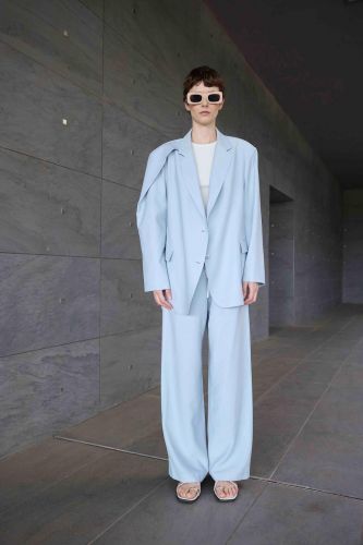 Eleh blazer Ciel femmes (Blazer ciel oversize - 0210 / manches spéciales) - Marine | Much more than shoes