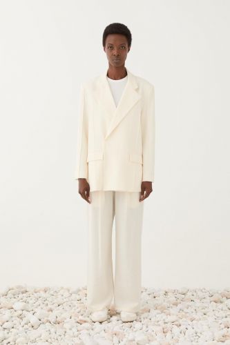 Eleh blazer Ecru femmes (Blazer écru - 0157 couture devant) - Marine | Much more than shoes