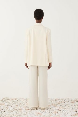 Eleh blazer Ecru femmes (Blazer écru - 0157 couture devant) - Marine | Much more than shoes