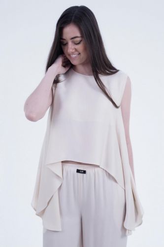 Blouse fluide écru ELEH | Marine