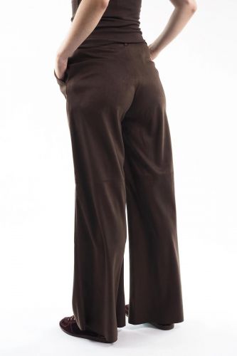 Pantalon suedine marron ELEH | MARINE Auvelais