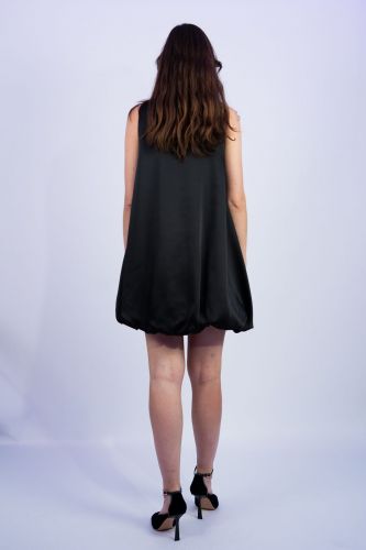 Robe courte ballon noire ELEH | Marine