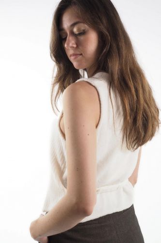 Gilet en maille beige ELEH | MARINE Auvelais