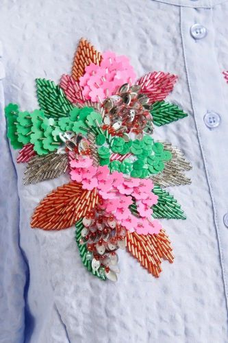 Chemise bleu clair et sequins multi ESSENTIEL ANTWERP | Marine