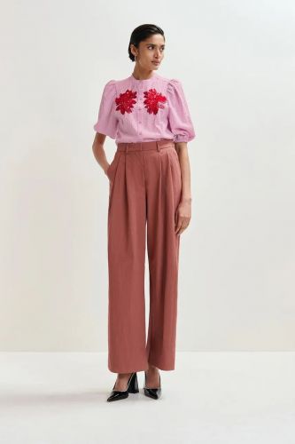 Chemise rose clair sequins rouges ESSENTIEL ANTWERP | Marine