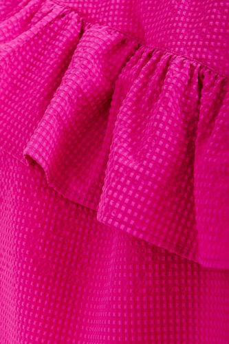 Essentiel Antwerp blouse Fuschia femmes (blouse seersucker fuxia - JOOJOO frous-frous) - Marine | Much more than shoes