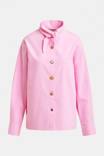 Essentiel Antwerp chemise Rose femmes (chemise maxi col long boutons chic dépar - JOMATO à nouer) - Marine | Much more than shoes