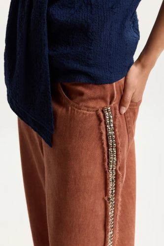 Essentiel Antwerp pantalon Rouille femmes (Jeans délavé rouille - JEEPER côté studs) - Marine | Much more than shoes