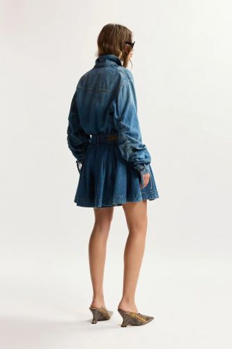 Essentiel Antwerp short Jeans femmes (Mini jupe short jeans - JOSS) - Marine | Much more than shoes