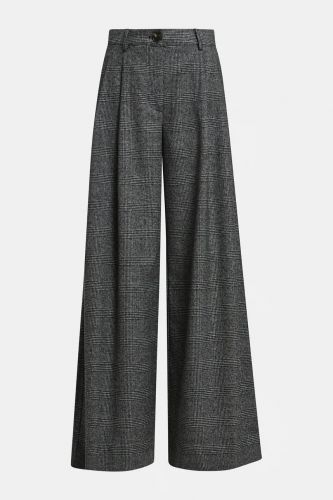 Pantalon gris prince de Galles à jambes larges ESSENTIEL ANTWERP | Marine