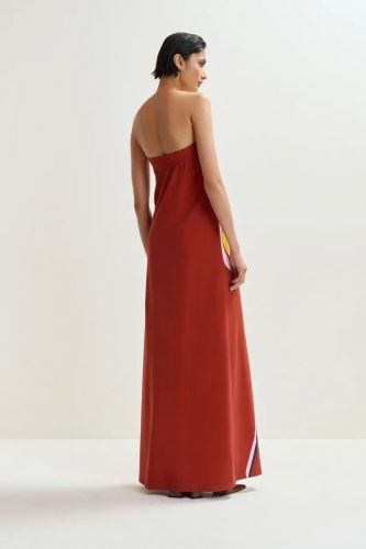 Robe bustier avec fleur maxi terracotta ESSENTIEL ANTWERP | Marine