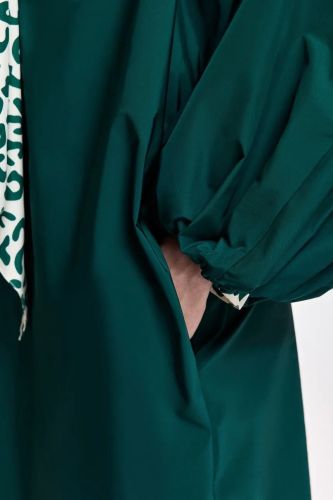 Robe courte en taffetas vert forêt ESSENTIEL ANTWERP | Marine