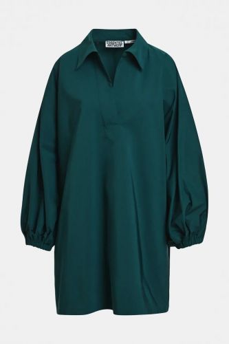 Robe courte en taffetas vert forêt ESSENTIEL ANTWERP | Marine
