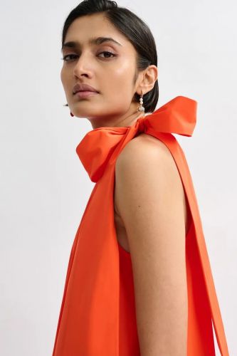Robe longue orange avec noeud ESSENTIEL ANTWERP | Marine