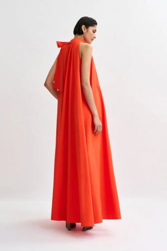 Robe longue orange avec noeud ESSENTIEL ANTWERP | Marine