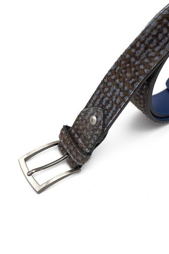 Ceinture effet peau brun & bleu FLORIS VAN BOMMEL | Marine