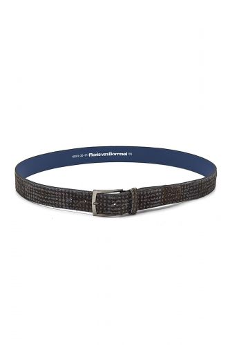 Ceinture effet peau brun & bleu FLORIS VAN BOMMEL | Marine