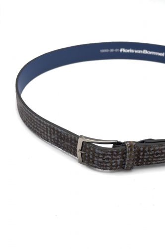 Ceinture effet peau brun & bleu FLORIS VAN BOMMEL | Marine