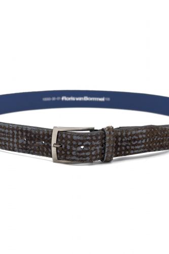 Ceinture effet peau brun & bleu FLORIS VAN BOMMEL | Marine