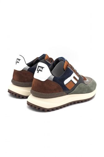 Floris Van Bommel Homme basket bas Orange hommes (F logo côté orange&bleu - 10139-50 vert/bleu/ orange) - Marine | Much more than shoes