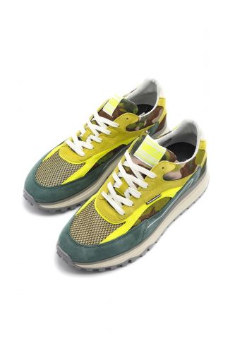 Floris Van Bommel Homme basket bas Vert hommes (semelle de Gripper vert fluo - 10247-50 Gripper vert fluo) - Marine | Much more than shoes