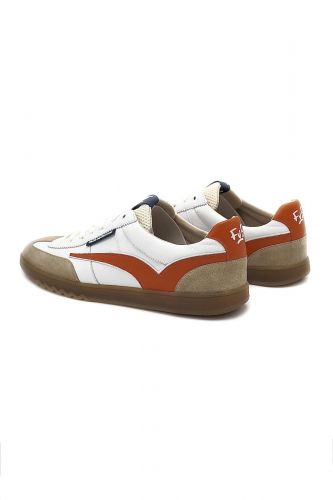 Baskets blanc avec détail orange FLORIS VAN BOMMEL | Marine