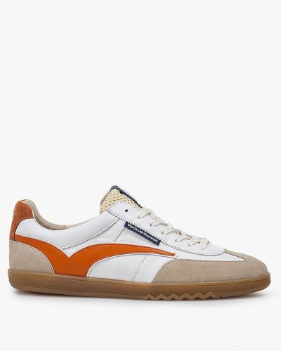 Floris Van Bommel Homme basket bas Blanc hommes (semelle fine orange - 10224-60 blanc 