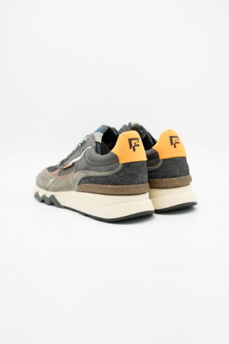 Floris Van Bommel Homme basket bas Gris hommes (semelle >>> gris foncé - 10234-31) - Marine | Much more than shoes