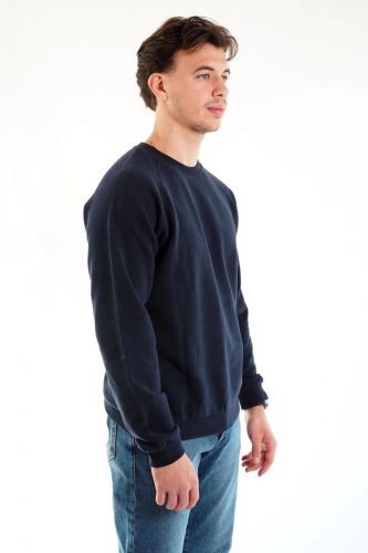French Disorder sweat  Bleu hommes (sweat bleu marine + fluo orange au dos - CLYDE TODAY IS A GOOD DAY) - Marine | Much more than shoes