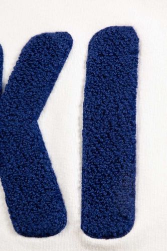 Sweat crème avec broderie SKI bleu roi FRENCH DISORDER | Marine