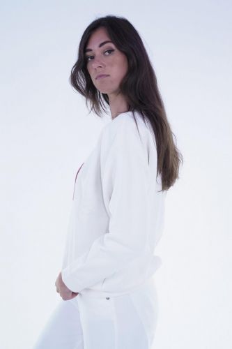 Sweat crème avec broderie SKI bleu roi FRENCH DISORDER | Marine