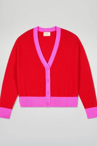 Cardigan rouge et fuschia 100% cachemire FROM FUTURE | Marine
