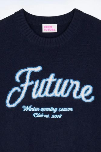 Pull en cachemire bleu marne FROM FUTURE | Marine