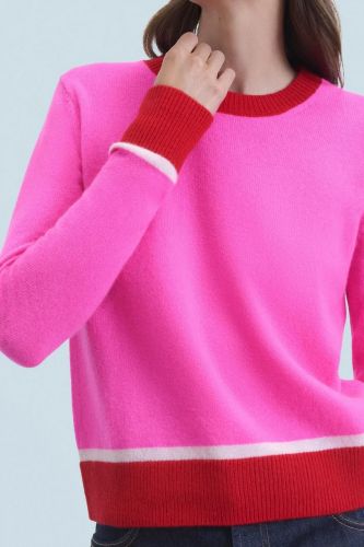 Pull court en cachemire fuschia FROM FUTURE | Marine