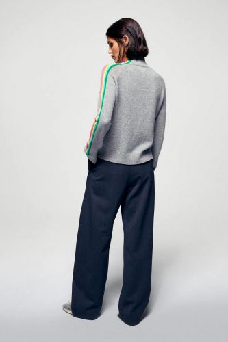 Pull à col montant gris chiné FROM FUTURE | Marine