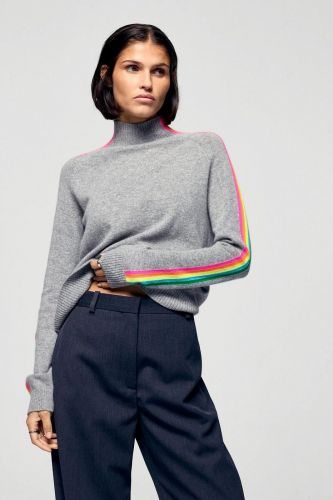 Pull à col montant gris chiné FROM FUTURE | Marine