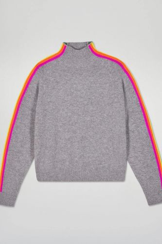 Pull à col montant gris chiné FROM FUTURE | Marine