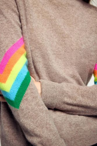 Pull court en cachemire léger taupe FROM FUTURE | Marine