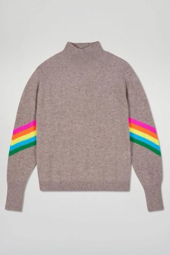 Pull court en cachemire léger taupe FROM FUTURE | Marine