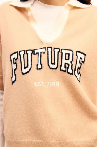 Pull en cachemire camel FROM FUTURE | Marine