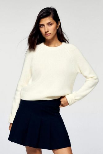 Pull uni écru 100% cachemire FROM FUTURE | Marine